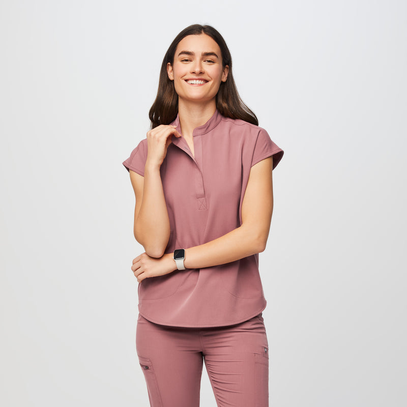 Rafaela Oversized Scrub Top™ in Mauve